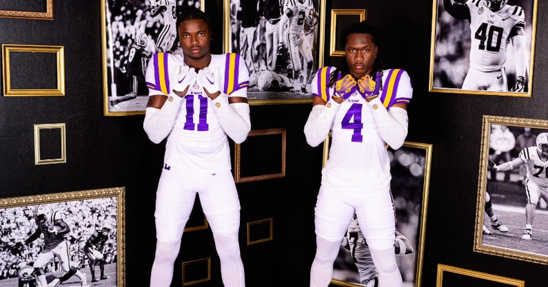 LSU LB commits Jaiden Braker and Keylan Moses (right) on their official visit (Photo: Keylan Moses)